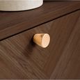 Herringford Console Table - 2 Drawer - Chevron - Walnut