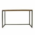 Capri Mango Wood Brushed Gunmetal Base Console Table thumbnail 2