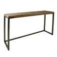 Capri Mango Wood Brushed Gunmetal Base Console Table thumbnail 3