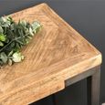 Capri Mango Wood Brushed Gunmetal Base Console Table thumbnail 5