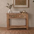Dorset Console Table - 2 Drawer - Rustic - Mango Wood