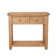 Melbourne Country Oak Console Table - 2 Drawer - Rustic