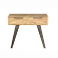 Kodi Natural Mango Wood 2 Drawer Sunburst Console Table thumbnail 2