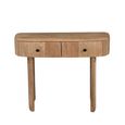 Sindhu Natural Mango Wood 2 Drawer Curved Console Table thumbnail 3