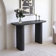 Bern Fluted Black Pedestal Console Table thumbnail