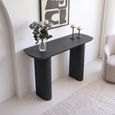 Bern Fluted Black Pedestal Console Table thumbnail 2