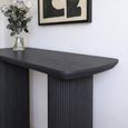 Bern Fluted Black Pedestal Console Table thumbnail 3