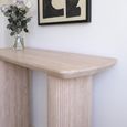 Bern Fluted Oak Pedestal Console Table thumbnail 3