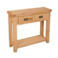 Melbourne Natural Oak 2 Drawer Console Table thumbnail 2