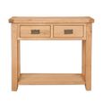 Melbourne Natural Oak 2 Drawer Console Table thumbnail 3