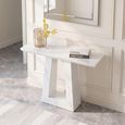Milan White Marble Console Table thumbnail 2