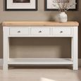 Windsor White Painted 3 Drawer Console Table thumbnail