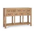 Hydra Natural Wood Multi Drawer Console Table thumbnail 2