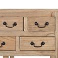 Hydra Natural Wood Multi Drawer Console Table thumbnail 4