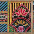 Holi Natural Mango Wood Hand Painted Multi Drawer Console Table thumbnail 4