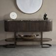 Belvedere Console Table - Black Marble - Oval