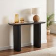 Bern Pedestal Black Fluted Console Table thumbnail