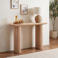 Bern Pedestal Oak Fluted Console Table thumbnail