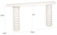 Bloomstone White Lime Plaster Curved Console Table