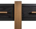 Cambon Dark Oak and Brass Large Console Table