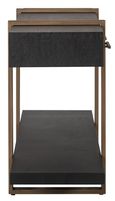 Cambon Dark Oak and Brass Large Console Table