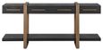 Cambon Dark Oak and Brass Large Console Table