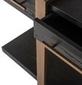 Cambon Dark Oak and Brass Large Console Table