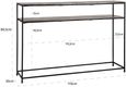 Chandon Champagne Gold Console Table with Shelf