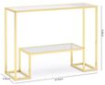 Clearance - Knightsbridge Console Table - Glass and Gold