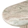 Coronel Beige Curved Console Table with Fluted Base