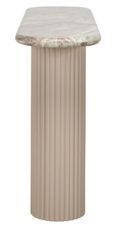 Coronel Beige Curved Console Table with Fluted Base