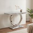 Glacier Grey Marble and Chrome Console Table thumbnail