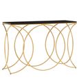 Kia Console Table - Black Marble with Gold Metal