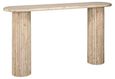 La Cantera Travertine Beige Oval Console Table