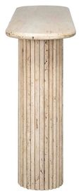 La Cantera Travertine Beige Oval Console Table