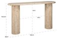 La Cantera Travertine Beige Oval Console Table