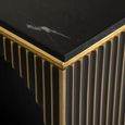 Les Arcs Brushed Gold Ribbed Console Table