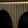 Les Arcs Brushed Gold Ribbed Console Table