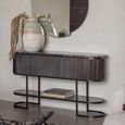 Belvedere Console Table - Black Marble - Oval