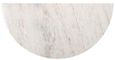 Mayfield White Marble Top Half Moon Console Table - Dark Wood Fluted Base