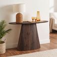 Palma Walnut Oval Console Table thumbnail