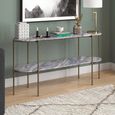Toronto Console Table - Grey Marble - Oval