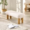 Freya Bench - White Boucle Fabric