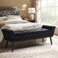 Alea Hall Bench - Black Fabric