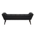 Alea Hall Bench - Black Fabric