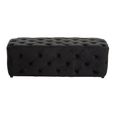 Alea Hall Bench - Black Velvet Fabric