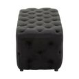Alea Hall Bench - Black Velvet Fabric