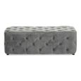 Alea Hall Bench - Grey Velvet Fabric