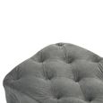 Alea Hall Bench - Grey Velvet Fabric