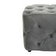 Alea Hall Bench - Grey Velvet Fabric